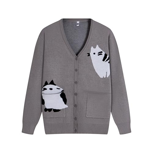 Image of Women's Lightweight Button Down Cardigan Sweaters Long Sleeve Classic V Neck Knit Soft Shrugs with Pocket