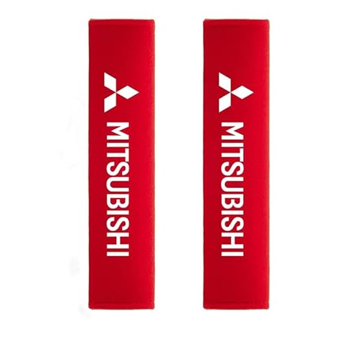 シートベルトショルダーストラップ シートベルトカバー シートベルトショルダーパッド シートベルトパッド カーシートショルダーベルトカバーパッド シートベルトプロテクター シートベルトカバー シートベルトシールド シートベルト Fit for 三菱、赤、2