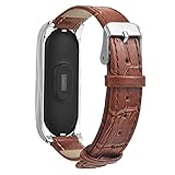 [SIMPLE DO] Mi Band 6リストバンド クラシックレザーストラップ交換用メタルフレームリストバンドブレスレットアクセサリー、Xiaomi Mi Band 5 / Mi Band 6に適しています (BY05)
