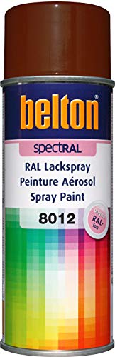 belton spectRAL Lackspray RAL 8012 rotbraun, gl&auml;nzend, 400 ml - Profi-Qualit&auml;t