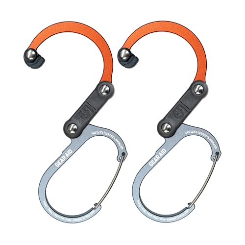 Image of GEAR AID HEROCLIP (Mini) Carabiner Gear Clip and Hook, for Hanging Bags, Purses, Lanterns, Strollers, Tools, Helmets, Water Bottles, and More