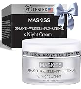 Maskiss Firming Neck Cream & Anti-Wrinkle Night Cream with Coenzyme Q10 + Pro-Retinol, Unscented ...