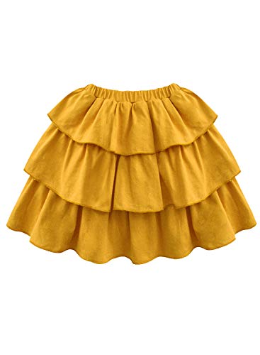 Image of A.T.U.N. (ALL THINGS UBER NICE) Girls Cotton Elasticated Stylish Tiered Skirt | Mini Skirt for Girls