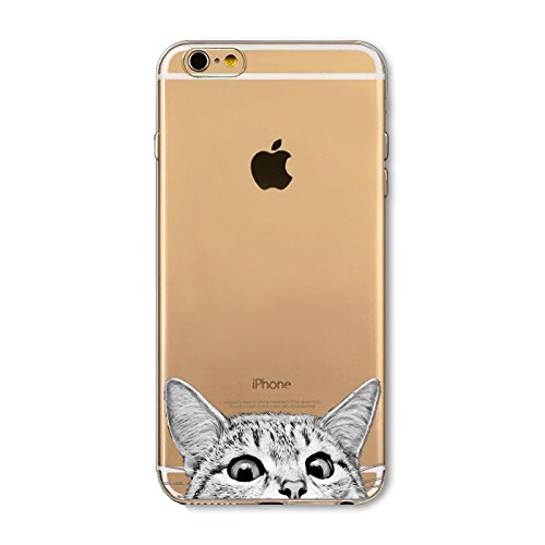 DECO FAIRY Compatible with iPhone 6 / 6s, Cartoon Anime Animated Egyptian Mau Cat meow kitty kitten secret life of pets series Transparent Translucent Flexible Silicone Cover Case