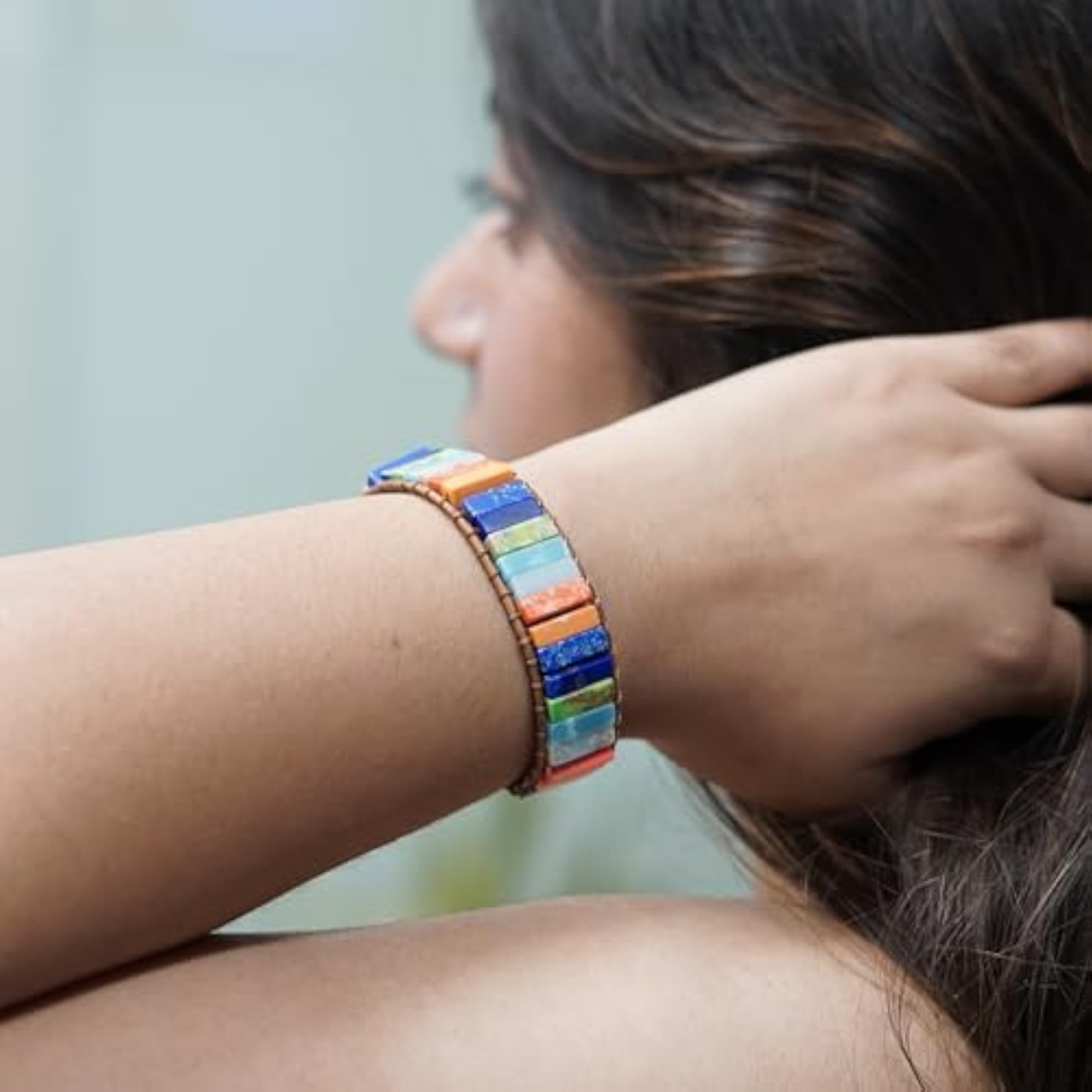 7 Chakra Healing Crystal Bracelet with Natural Stone Beads