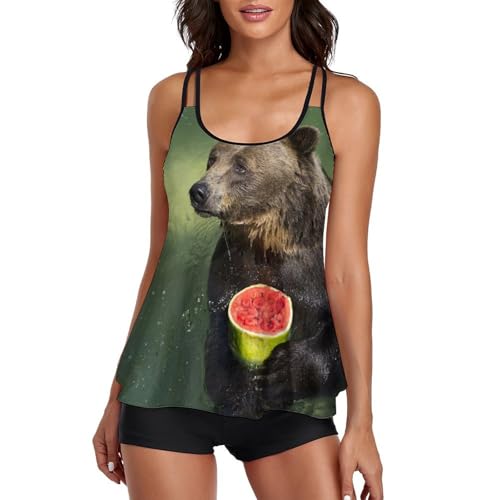 Maillot de bain tankini pastèque pour vos journées farniente et activités aquatiques