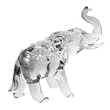 Decorazioni artigianali in cristallo: la statuetta dell'elefante può essere utilizzata per decorare il giardino o per inaugurare la casa di familiari o amici in giorni unici, modello di elefante