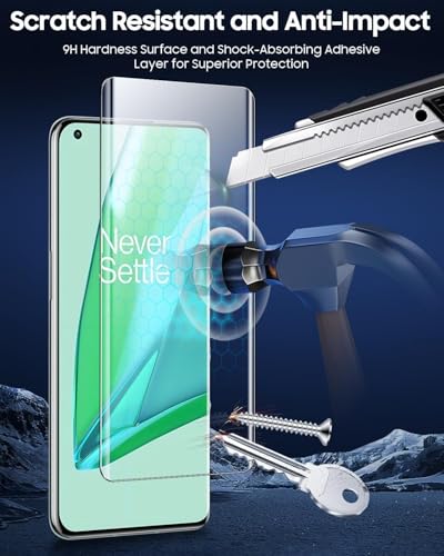 Image of Mothca Curved UV Tempered Glass Screen Protector for Vivo T2 Pro 5G | Transparent | Pack of 2 | Borderless Full Screen Coverage with UV Installation Kit