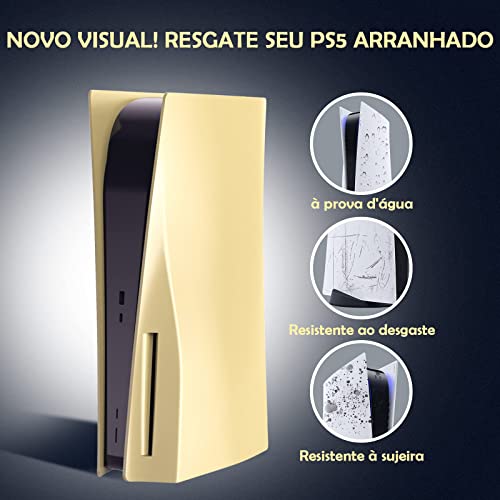 Conjunto De Placa Frontal De AcessóRios PS5 Para Playstation 5 Disc Edition, Capa Protetora Anti-Ris