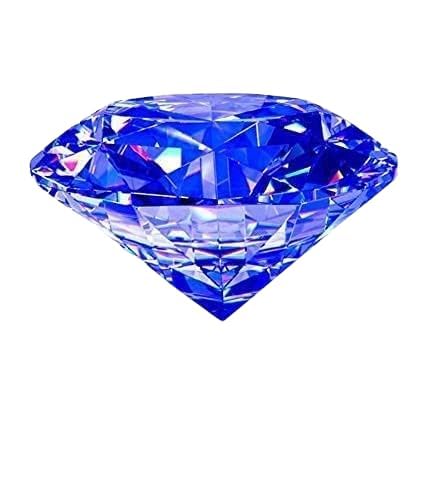 6.25 Carat I Certified Blue Zircon Stone I Round Shape Cubic Blue Diamond Gemstone-image-47