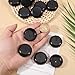 CHGCRAFT 36 Pcs Round Chair Leg Floor Protectors Chair Replacement Foot Caps Folding Chair Leg Caps for Furniture Leg Pad Replacement, Black