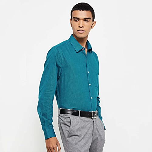 Image of Max Men's Textured Slim Fit Formal Shirt