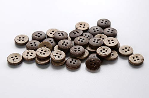 Ganssia Coconut Shell Buttons Small Size 1/2 Inch (12.5Mm) 4 Holes Coconut Button For Shirt Sewing Or Diy Crafts Pack Of 200Pcs #TOP2