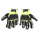 SASKATE Anti Vibration Work Gloves Vibration Reduction Gloves Low Vibration Gloves with Soft Knitted Lining NBR Frosted Coating for Power Tools Manual Work Logistics Heavy Industry (XL)