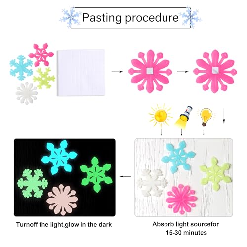 Estrellas adhesivas plásticas fluorescentes luminosas 100 pcs miniatura 4