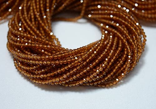 Perles Grenat Hessonite 2.5 mm fil 13 pouces de perles rondelles facettées en pierre