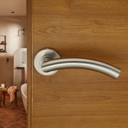 Image of LAPO Keyless Lock for Bathroom Door | 45x45mm Lock Body | Brass Latch System | Works with 30-50mm Doors | Matt Finish | Reversible Door Support | Quick Fit Setup | 3 Years Warranty | CMH-5T