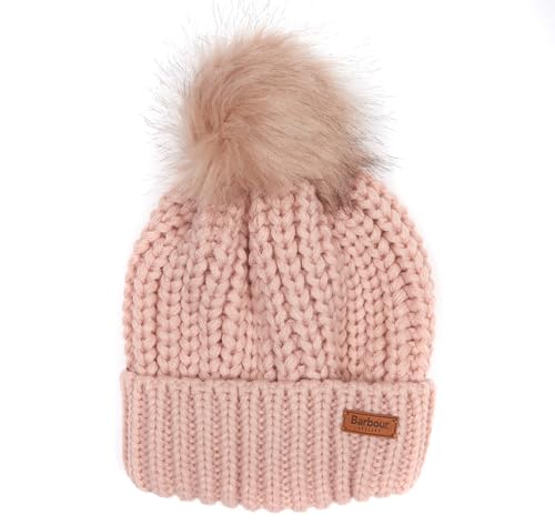 Barbour SALTBURN Womens Pom-Pom Beanie Pink