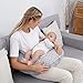Nursing Pillow and Positioner with Cover for Breastfeeding and Bottle Feeding, Propping Baby, Tummy Time, Baby Sitting Support, Awake-Time Support (Grey, 22