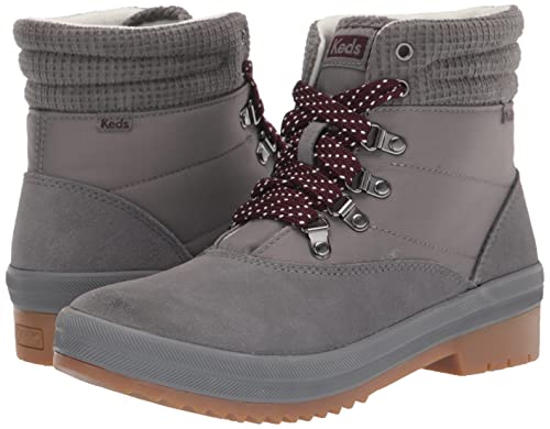 Keds Women's Camp Boot Suede/Nylon Snow, Charcoal, 6.5 #TOP6