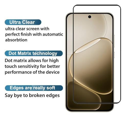 Image of FabeKee Tempered Glass Screen Protector Compatible For Black Cellphone With Edge To Edge Coverage And Easy Installation Kit (Transparent, Oppo F31 Pro 5G)
