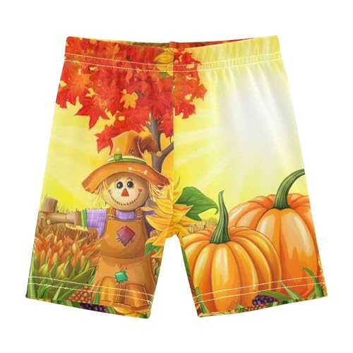 Under Dress Shorts Funny Cotton Toddler Girl Biker Shorts 4t Summer Clothes Autumn Harvest Pumpkins