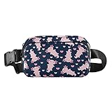 Yasala Fanny Pack Crossbody for Women & Men Cartoon Axolotl Waistpack with Adjustable Strap Pack Belt Bag Hip Bum Bag for Running Hiking Cycling Workout Traveling