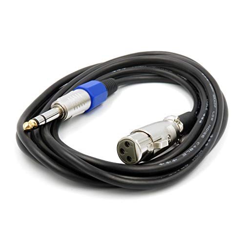 iXium® Professional Male 6.35mm to 3 Pin XLR Female Plug Stereo Jack Audio Microphone Studio Cable Lead - 3m