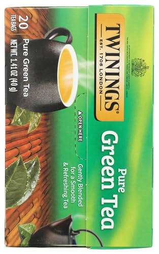 Image of Twinings Green Tea, 1.48 Ounce Box 20 individual tea bags