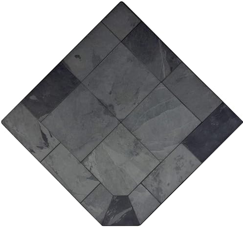 Dominus Heat Corner Hearth Pad - Smokey Grey Slate (54x54)