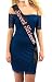 Dulcet Downtown Black Satin Sweet Sixteen Birthday Sash in Rose Glitter