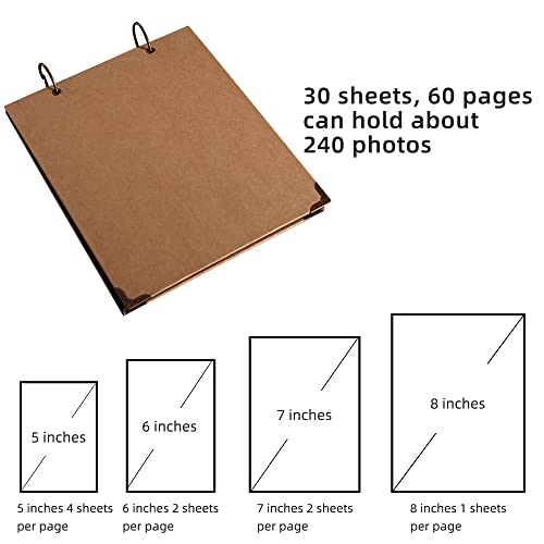 Handmade Diy Scrapbook Family Anniversary Photo Album 10.2*8.5Inch 240 Photos Hardcover With Diy Gift Pack Suitable For Teens Graffiti, Travel, Wedding, Family Memories, Birthday And Other Bookshelf-Albums #TOP2