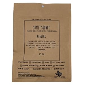 Zero Waste Regular Formula Organic Vegan Fluoride Free Remineralizing Tooth Powder – Ships Without Any Plastic Packaging