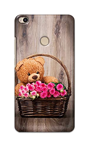 Image of PRINTFIDAA Roses and Teddy Bear in The Wicker Hard Back Cover for Mi Max 2 (6.44 inch) Back Cover -(P6) KAT1004