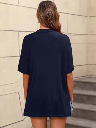 Image of Women's Lightweight Open Front Cardigans Short Sleeve Casual Soft Sheer Cardigan S-2XL with Pockets