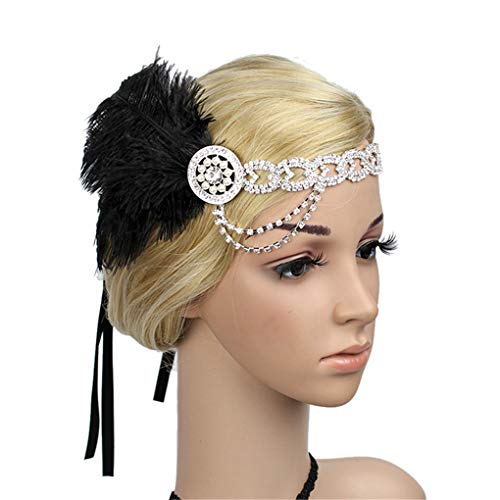 Art Deco 1920s Flapper Headband Roaring 20s Great Gatsby Headpiece 1920s Flapper Gatsby Hair Accessories