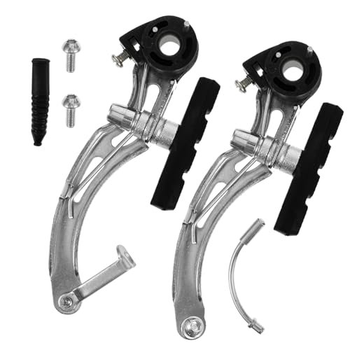 Abaodam 1Pair Durable Bike Brake Calipers with Wear Resistant Brake Pads for Mountain and Road Bicycles Noise Operation Performance Finish