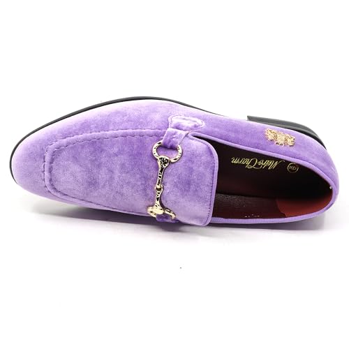 Image of Men's Velvet Designer Classic Dress Tuxedo Smoking Slipper Loafers Slip On Shoes SM-56