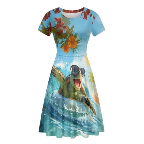 Image of Forchrinse Native Aztec Style Black White Geometric Women's Midi Dress Casual Long Dress Round Neck Swing Dress