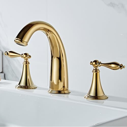 Robinetterie de salle de bains rétro or pour une routine matinale douce