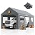 Acepic Carport 10x20ft Heavy Duty Carport Features Roll-up Windows & Doors, Portable Garage with UV Resistant Waterproof All-Season Tarp for Car, Truck, Boat