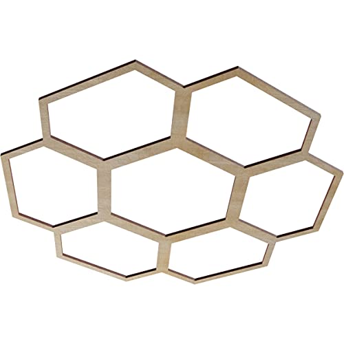 Image of Ekena Millwork 24 inchOD x 10 1 /4 inchID x 1 /4 inchT Florin Wood Fretwork Pierced Ceiling Medallion, Birch