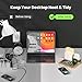 Alarm Clock Charging Station for Bedrooms, 7 in 1 Wireless Charging Station, Mag-Safe Charger with Night Light Bedside Clock for iPhone 16 15 14 13 12 Pro Max, Apple Watch, AirPods