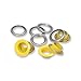 Produktbild Prym 542544 Ösen mit Scheiben, 11 mm, gelb/silberfarbig