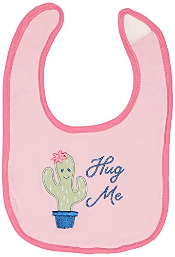 Image of Hudson Baby Unisex Baby Cotton Bibs, Pink Cactus, One Size