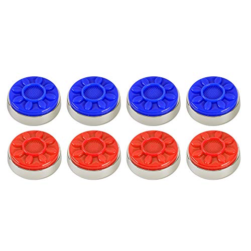 G&S Shuffleboard Pucks for Pro Shuffleboard Table, Pattern Shuffleboard Puck 2-5/16\" (58mm), Set of 8, Red and Blue