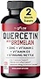 Quercetin with Vitamin C and Zinc - Quercetin 500mg - Quercetin with Bromelain - Zinc Quercetin - Stinging Nettle -120 Veggie Caps. Quercetin Supplements + Vitamin D3 (Non-GMO, Gluten-Free, Vegan)