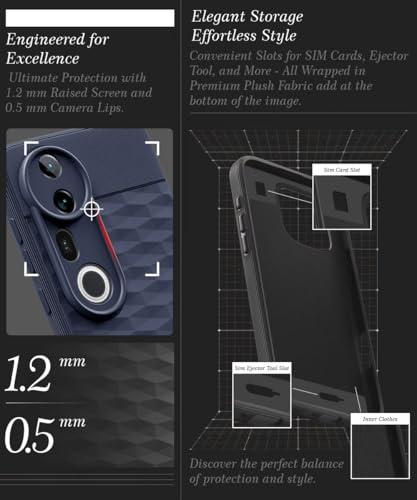 Image of WOW IMAGINE Back Cover for Vivo T4 Ultra with Hexa Cube Design | Ultra Slim Soft Rubberised Case | Inner Velvet Fabric | Matte Silicone Flexible Mobile Case | Camera Protection - Blue
