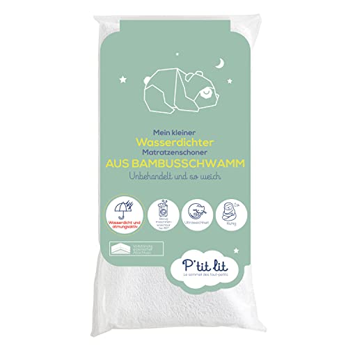 P’tit Lit - Bamboo Baby Matratzenschoner | 70x140 cm | Wasserdicht | Oeko Tex | Keine chemische Behandlung | Atmungsaktiv und geräuscharm