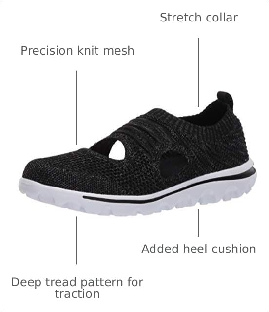 Image of Propet Womens TravelActiv Avid Walking Walking Sneakers Shoes - Grey